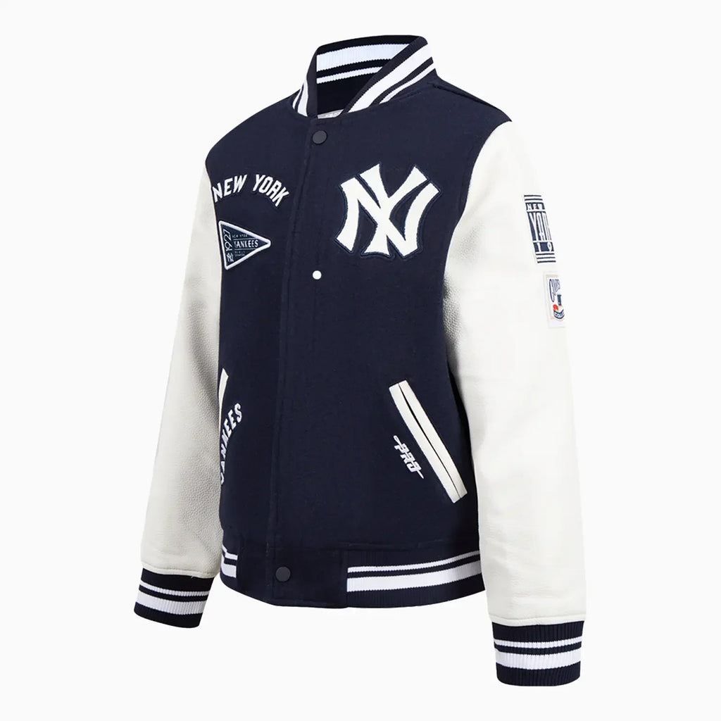 Blouson teddy en laine côtelée style rétro MLB New York Yankees pour enfant