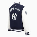 Blouson teddy en laine côtelée style rétro MLB New York Yankees pour enfant