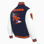 Veste universitaire en laine avec fanions des Chicago Bears pour homme