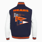 Veste universitaire en laine avec fanions des Chicago Bears pour homme