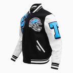 Veste universitaire en laine côtelée NFL Mash Up Detroit Lions pour homme