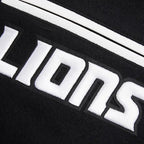 Veste universitaire en laine côtelée NFL Mash Up Detroit Lions pour homme