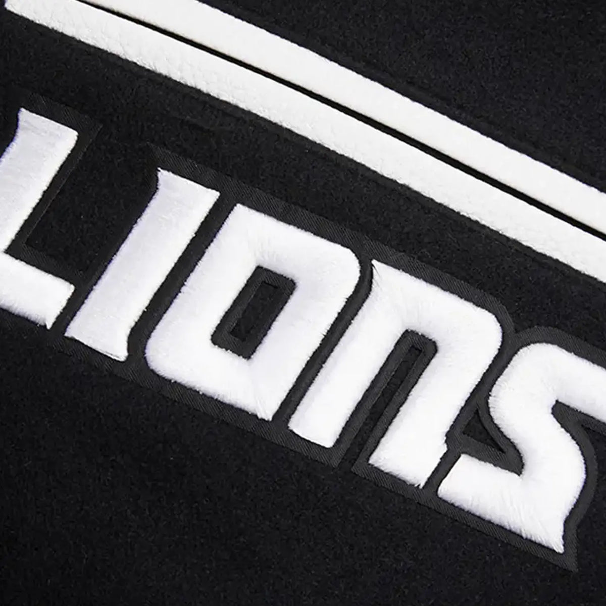 Veste universitaire en laine côtelée NFL Mash Up Detroit Lions pour homme