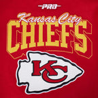 Chaqueta universitaria de lana con cuello de canalé y escudo del equipo NFL Kansas City Chiefs para hombre