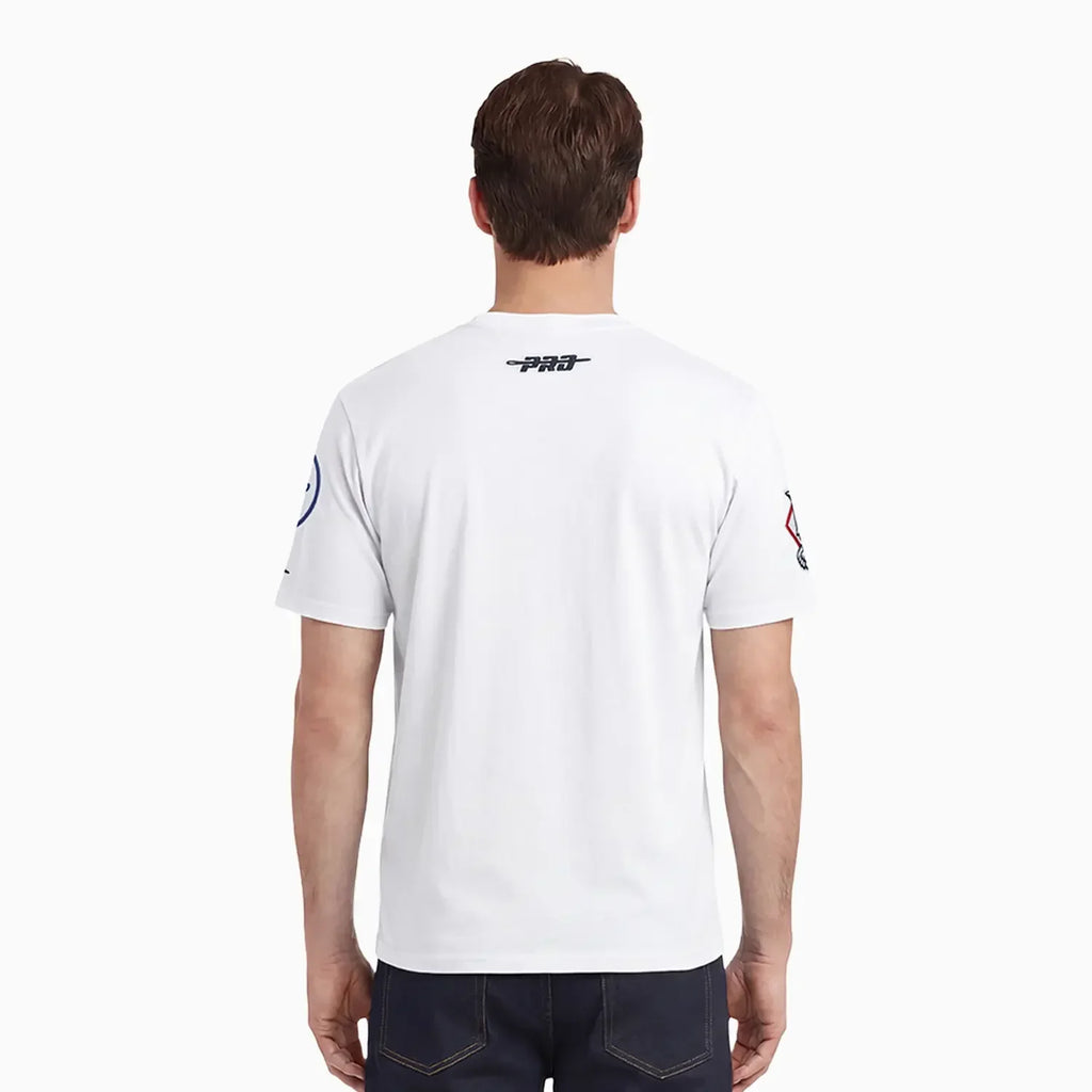 Camiseta tipo Letterman de los Dodgers de Los Ángeles de la MLB para hombre