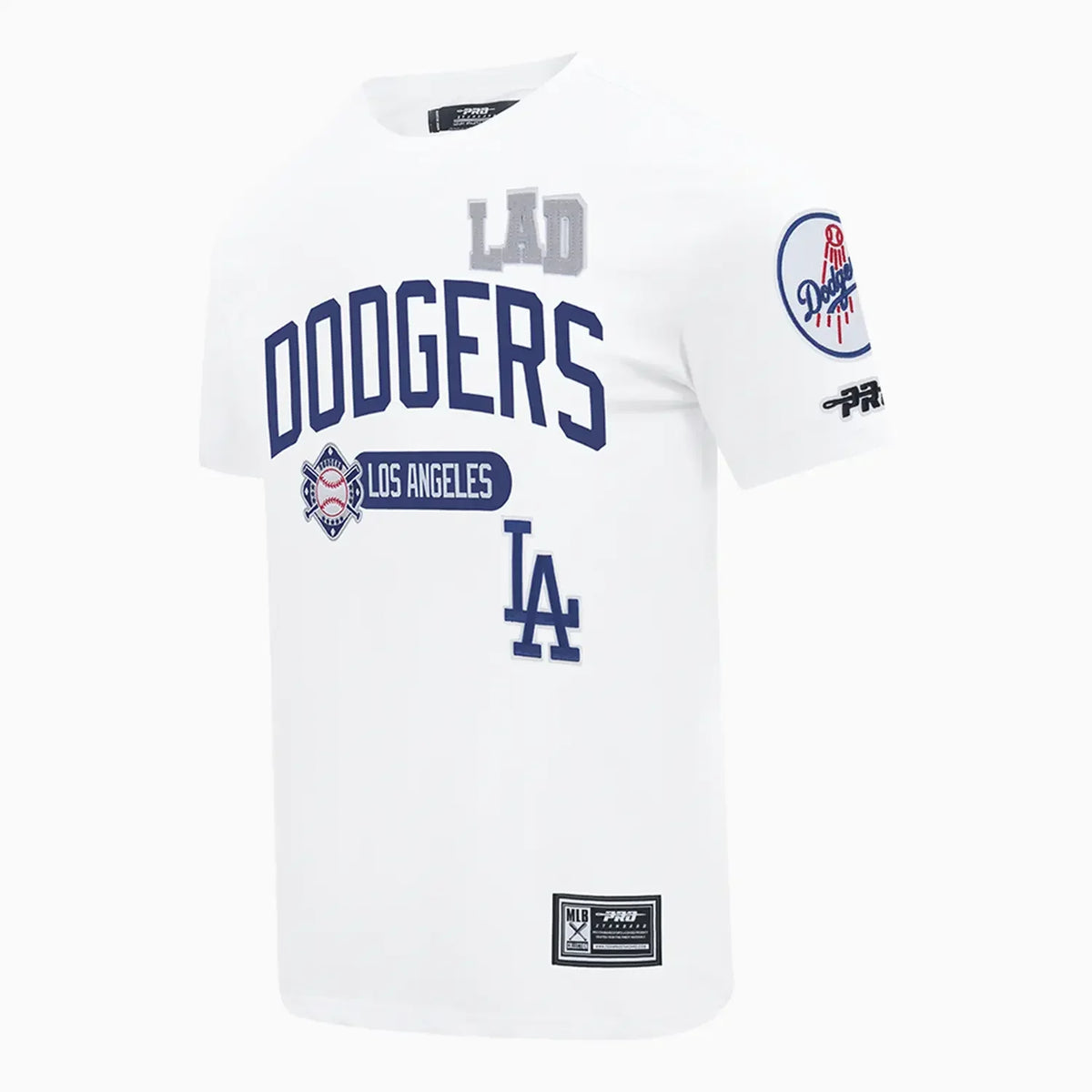 Camiseta tipo Letterman de los Dodgers de Los Ángeles de la MLB para hombre