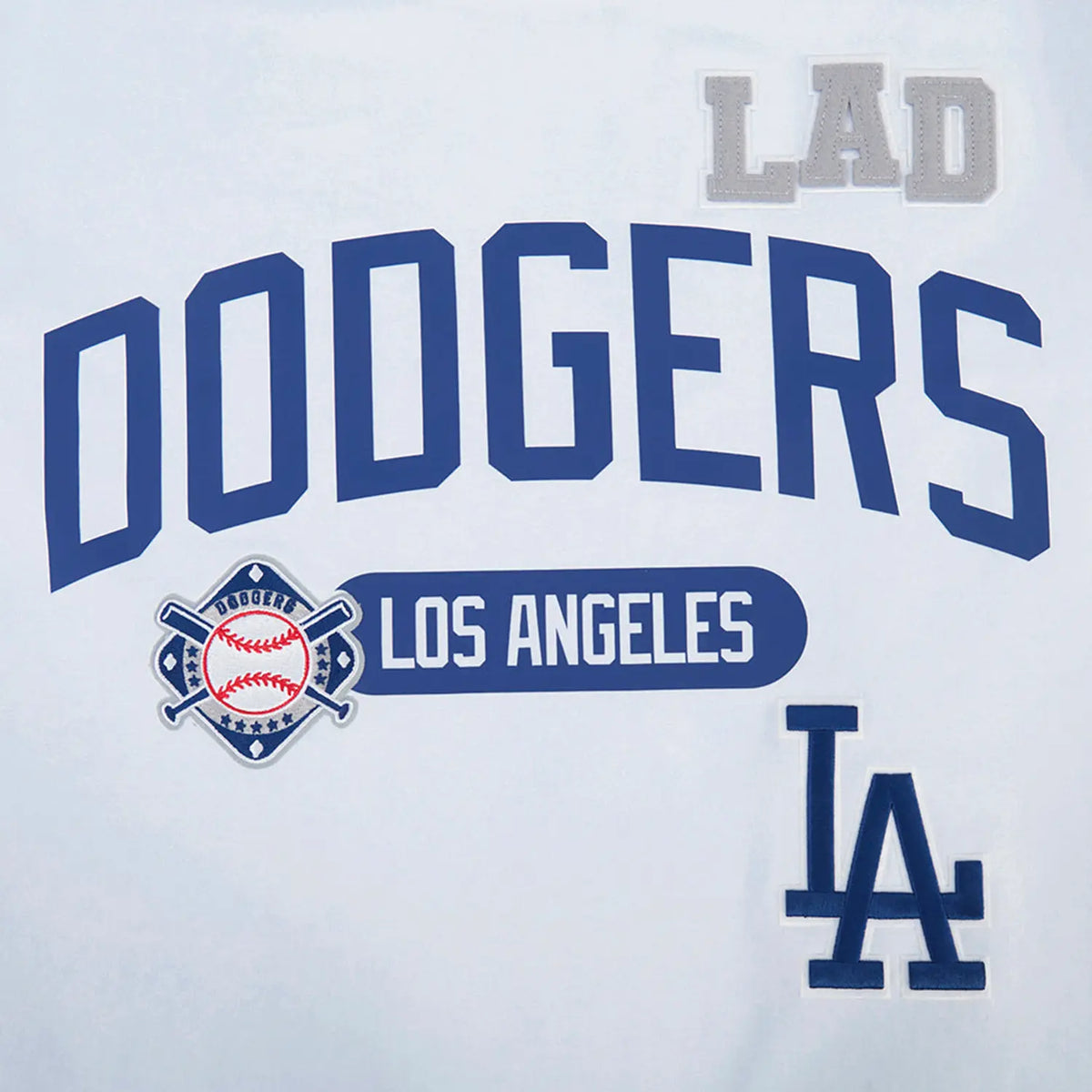 Camiseta tipo Letterman de los Dodgers de Los Ángeles de la MLB para hombre
