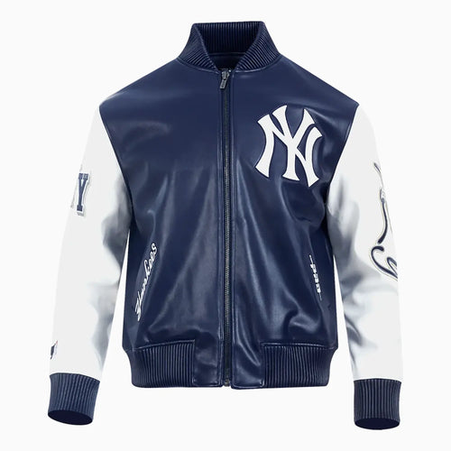 Men's New York Yankees City Signature Varsity Leather Jacket - Famous | Online Store