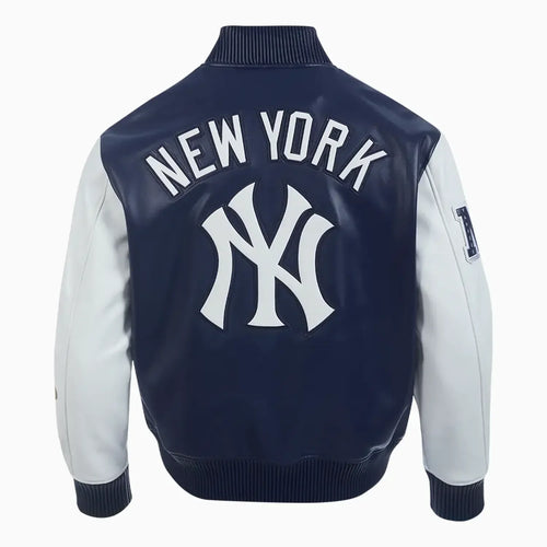 Men's New York Yankees City Signature Varsity Leather Jacket - Famous | Online Store