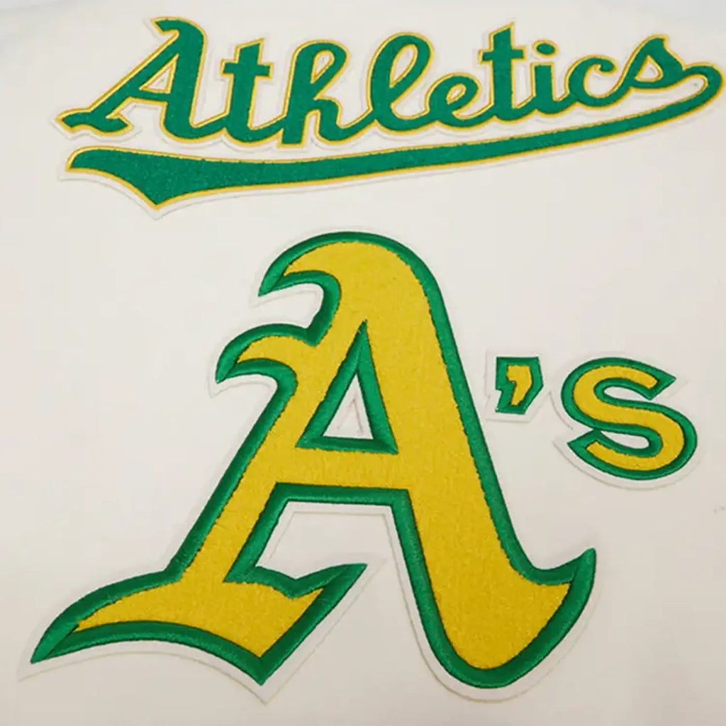 Men's Oakland Athletics MLB Retro Classic Rib Wool Varsity Jacket - Famous | Online Store