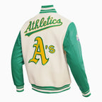 Men's Oakland Athletics MLB Retro Classic Rib Wool Varsity Jacket - Famous | Online Store
