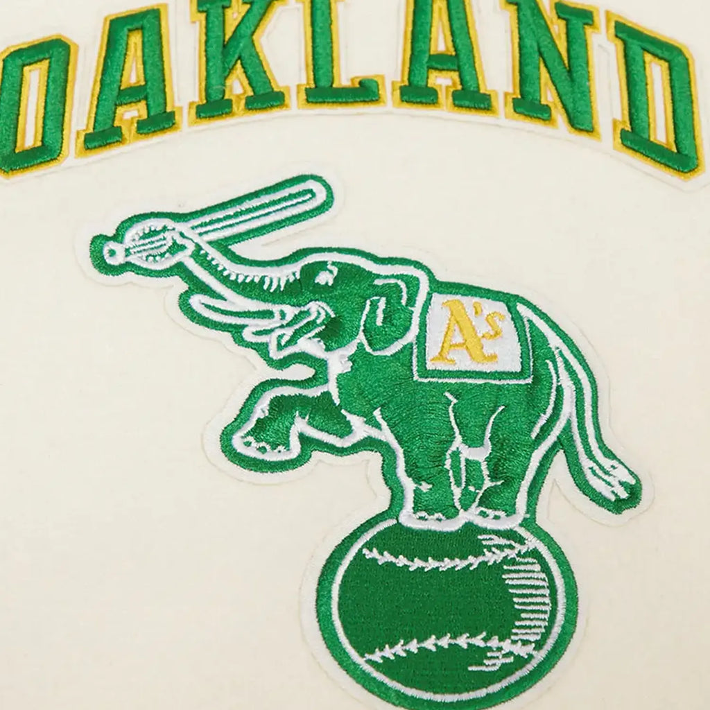 Men's Oakland Athletics MLB Retro Classic Rib Wool Varsity Jacket - Famous | Online Store