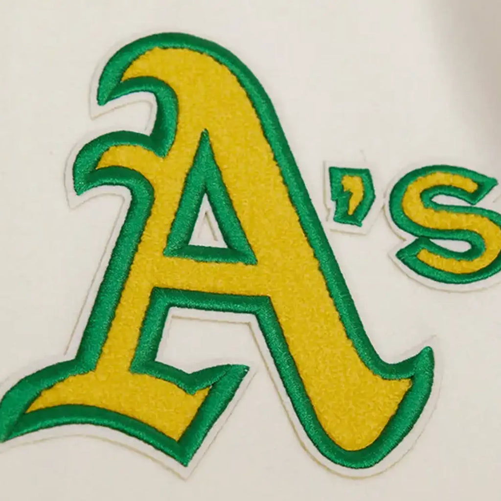 Men's Oakland Athletics MLB Retro Classic Rib Wool Varsity Jacket - Famous | Online Store