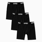 Kid's Solids 3 Pack Black Boxer Brief