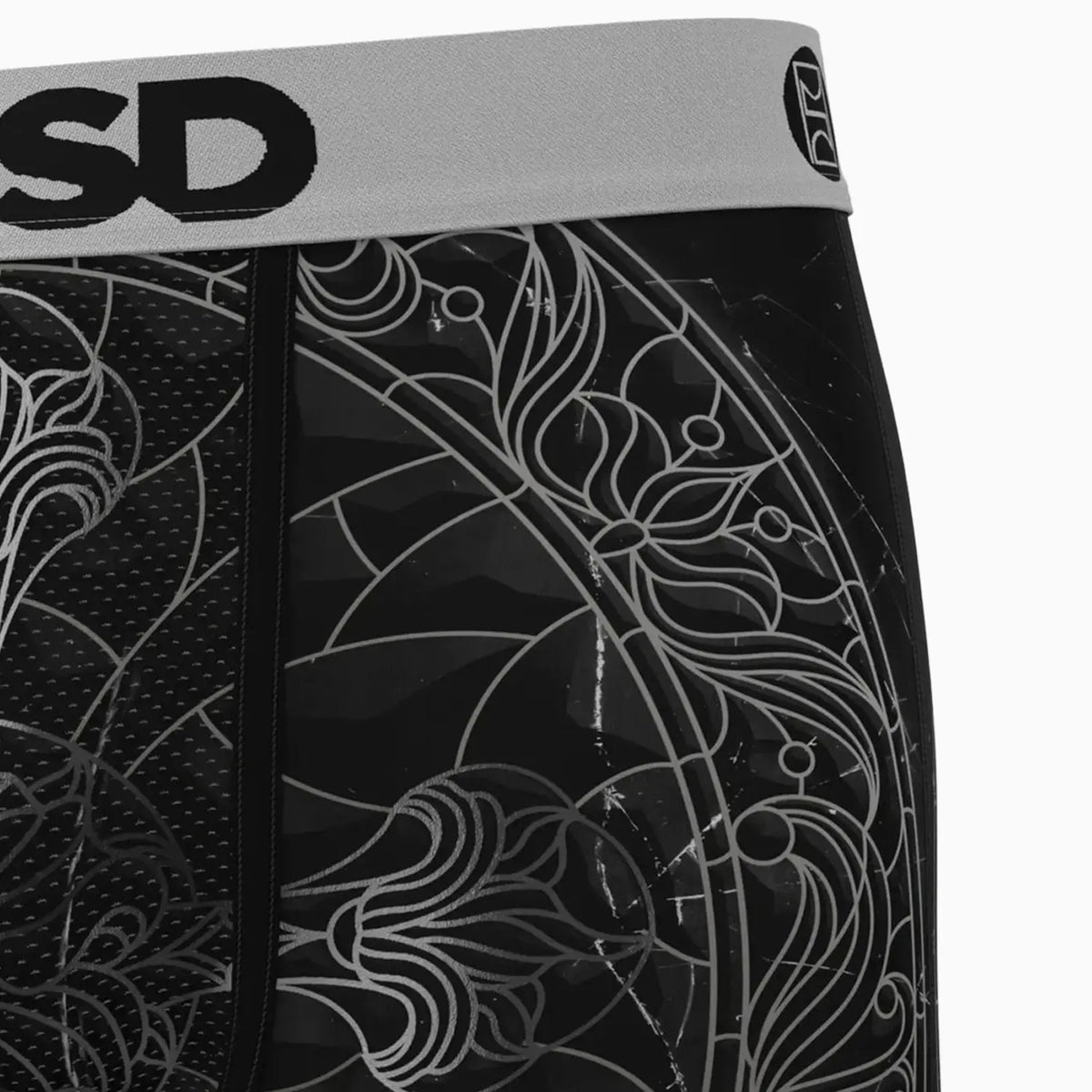 Men's Black Path Boxer Brief