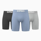 Men's Solids 3 Pack Core Light Blue Boxer Brief