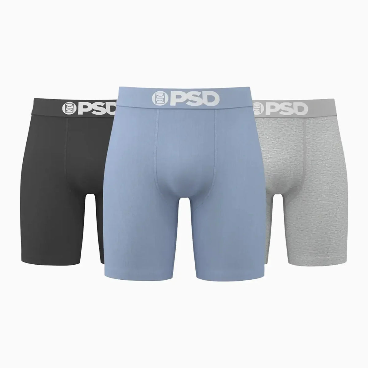 Men's Solids 3 Pack Core Light Blue Boxer Brief