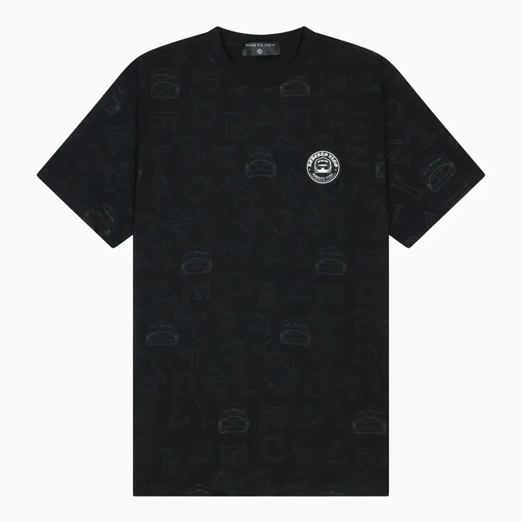 Ensemble coordonné noir pour homme imprimé avec logo intégral