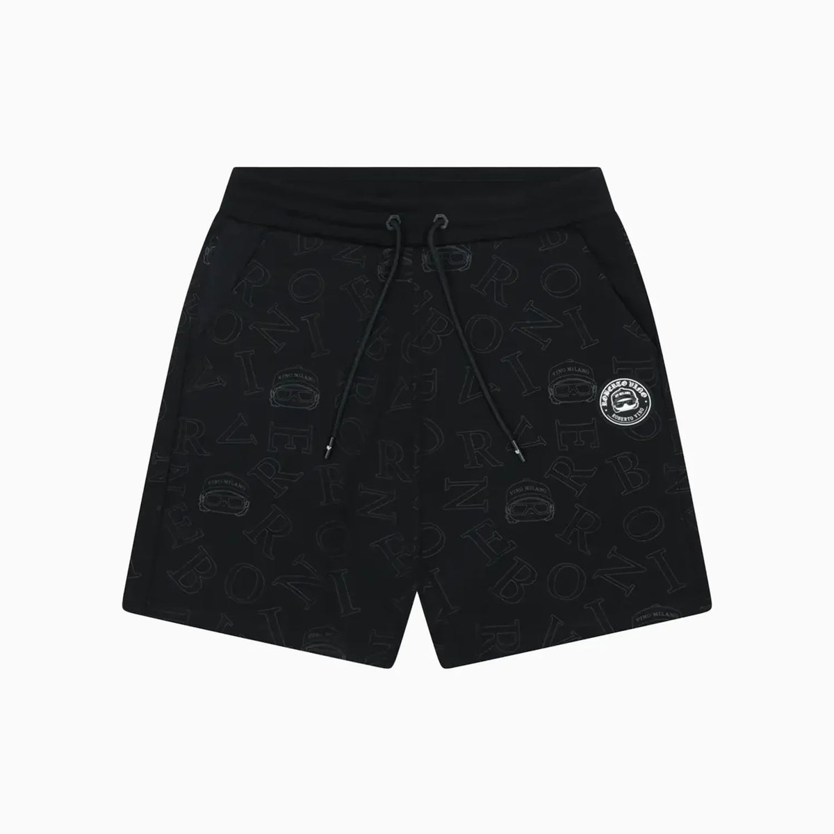 Men's Black All-Over Logo Print Co-Ord Set
