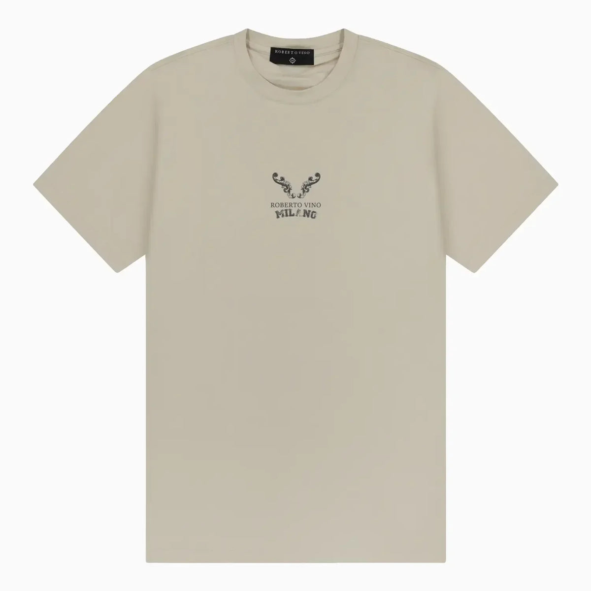 Camiseta de cuello redondo con cuernos para hombre