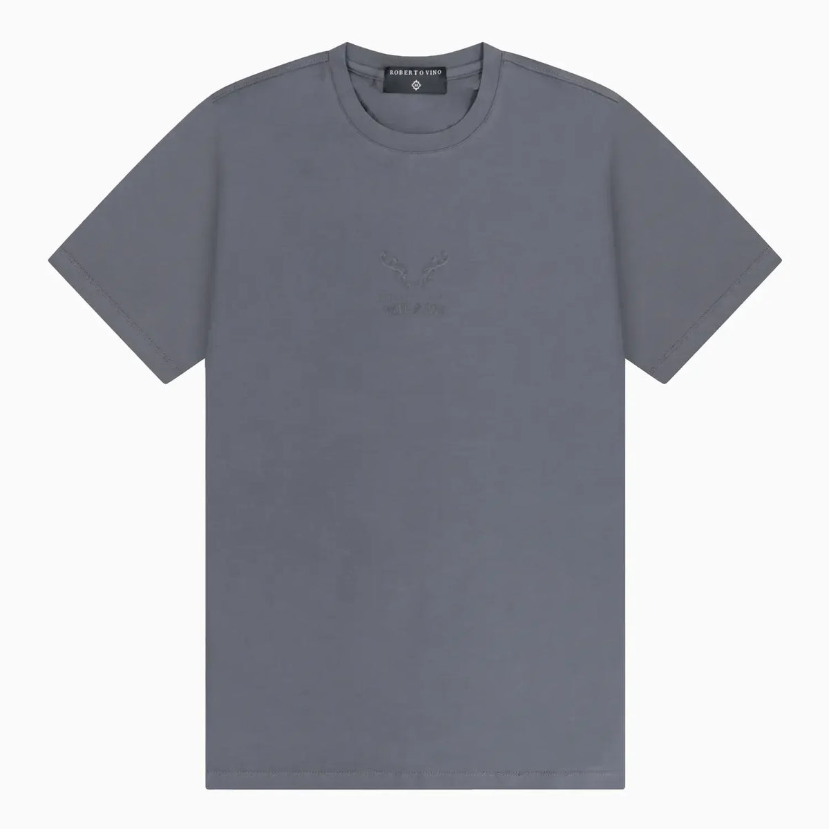 Camiseta de cuello redondo con cuernos para hombre