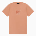 Camiseta de cuello redondo con cepillado frontal RV para hombre