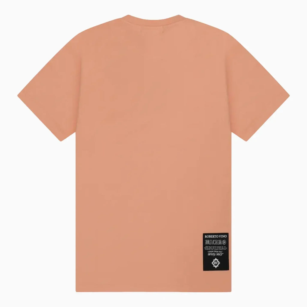 Camiseta de cuello redondo con cepillado frontal RV para hombre