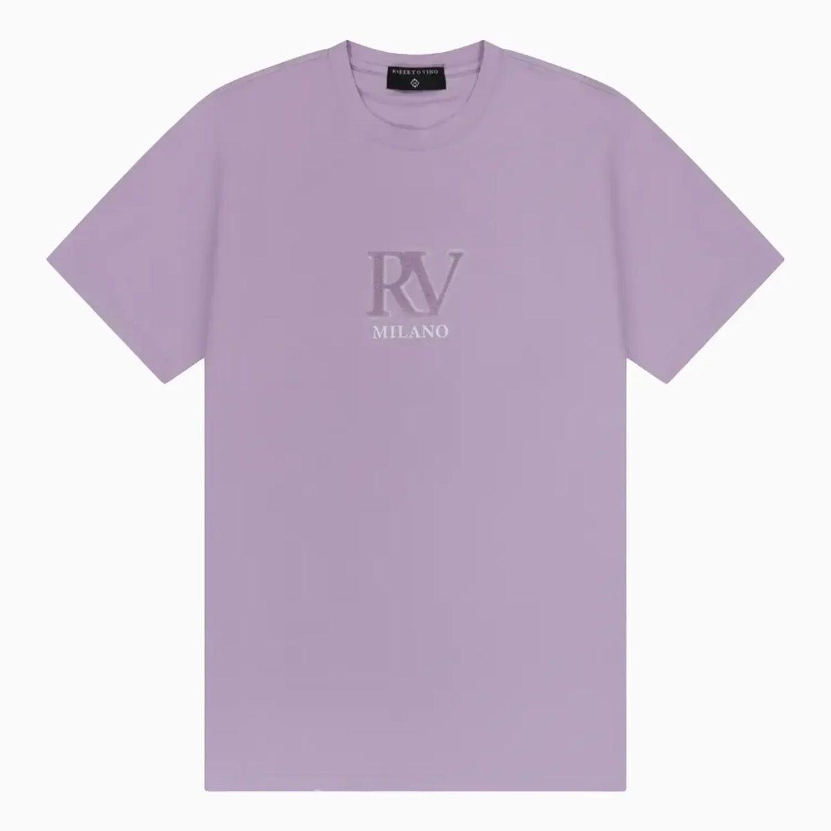Camiseta de cuello redondo con cepillado frontal RV para hombre