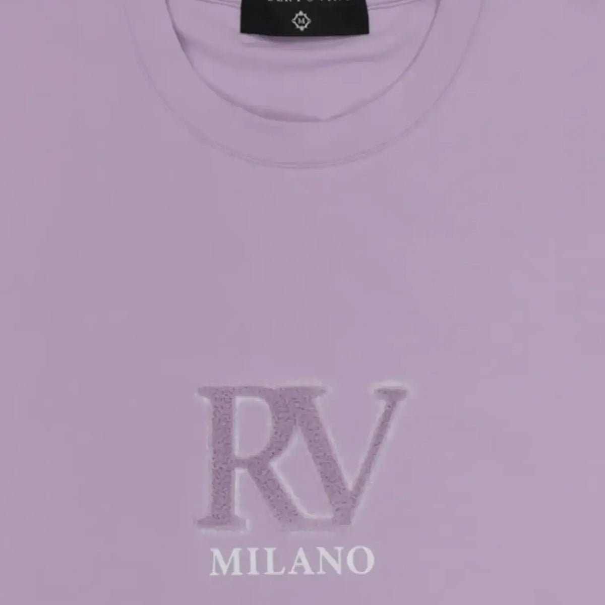 Camiseta de cuello redondo con cepillado frontal RV para hombre