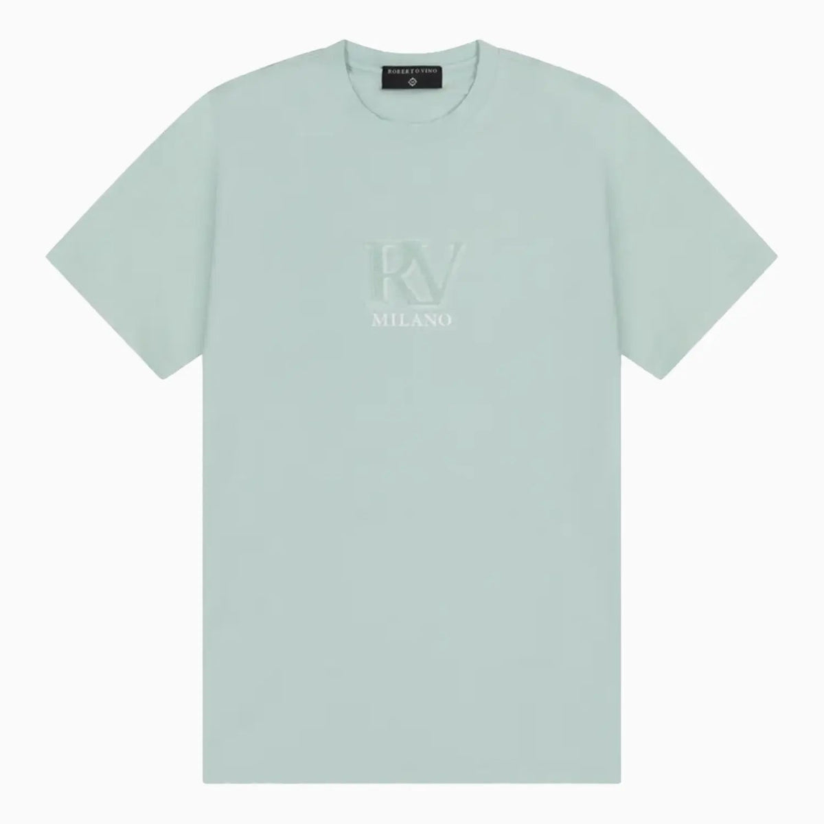Camiseta de cuello redondo con cepillado frontal RV para hombre