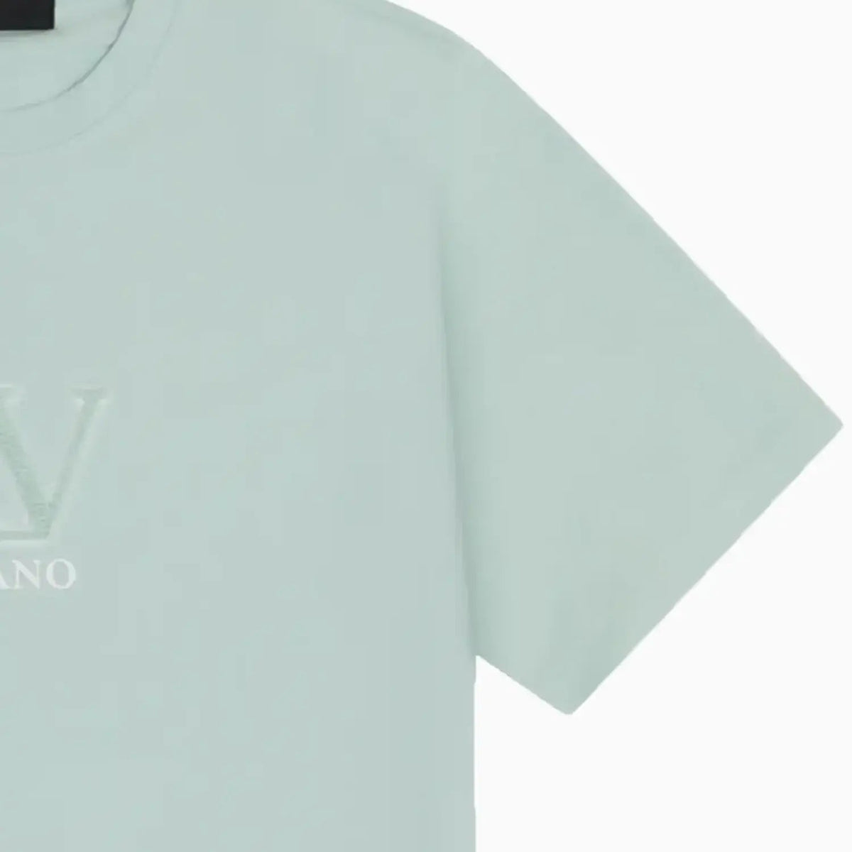Camiseta de cuello redondo con cepillado frontal RV para hombre