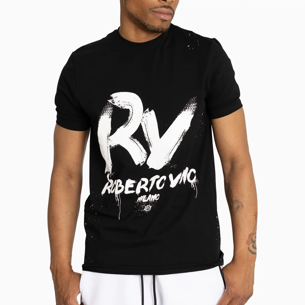 Conjunto de camiseta y pantalón corto esencial slim fit con RV frontal para hombre