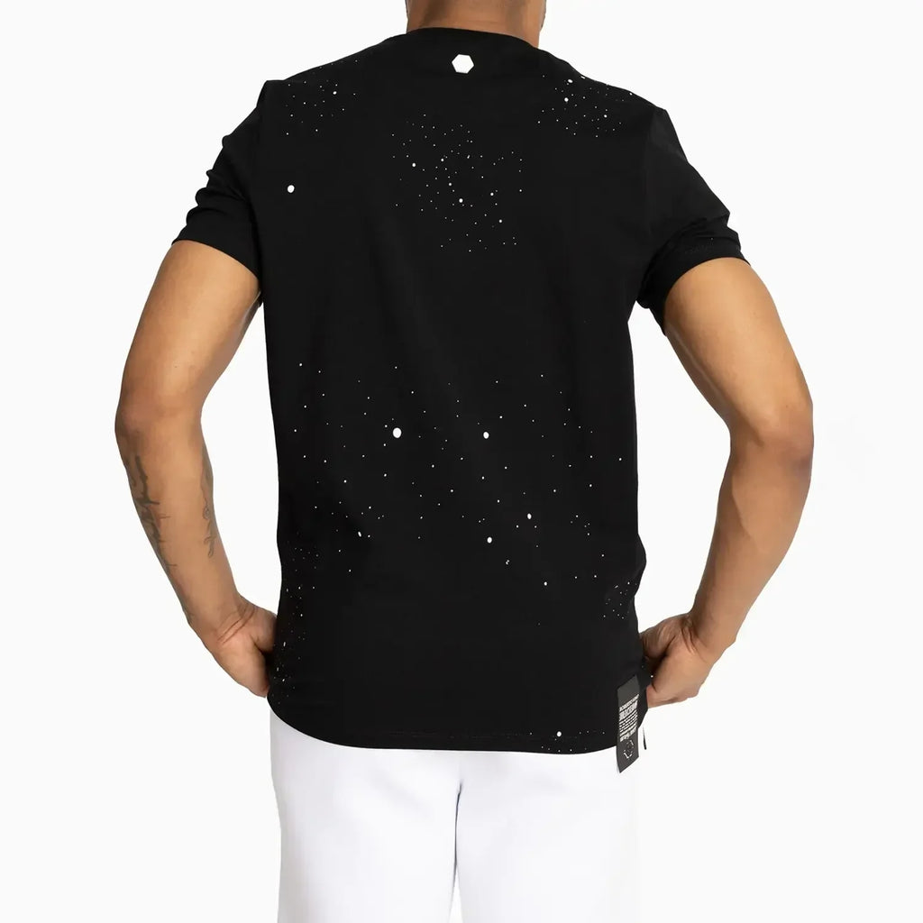 Conjunto de camiseta y pantalón corto esencial slim fit con RV frontal para hombre