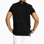 Conjunto de camiseta y pantalón corto esencial slim fit con RV frontal para hombre