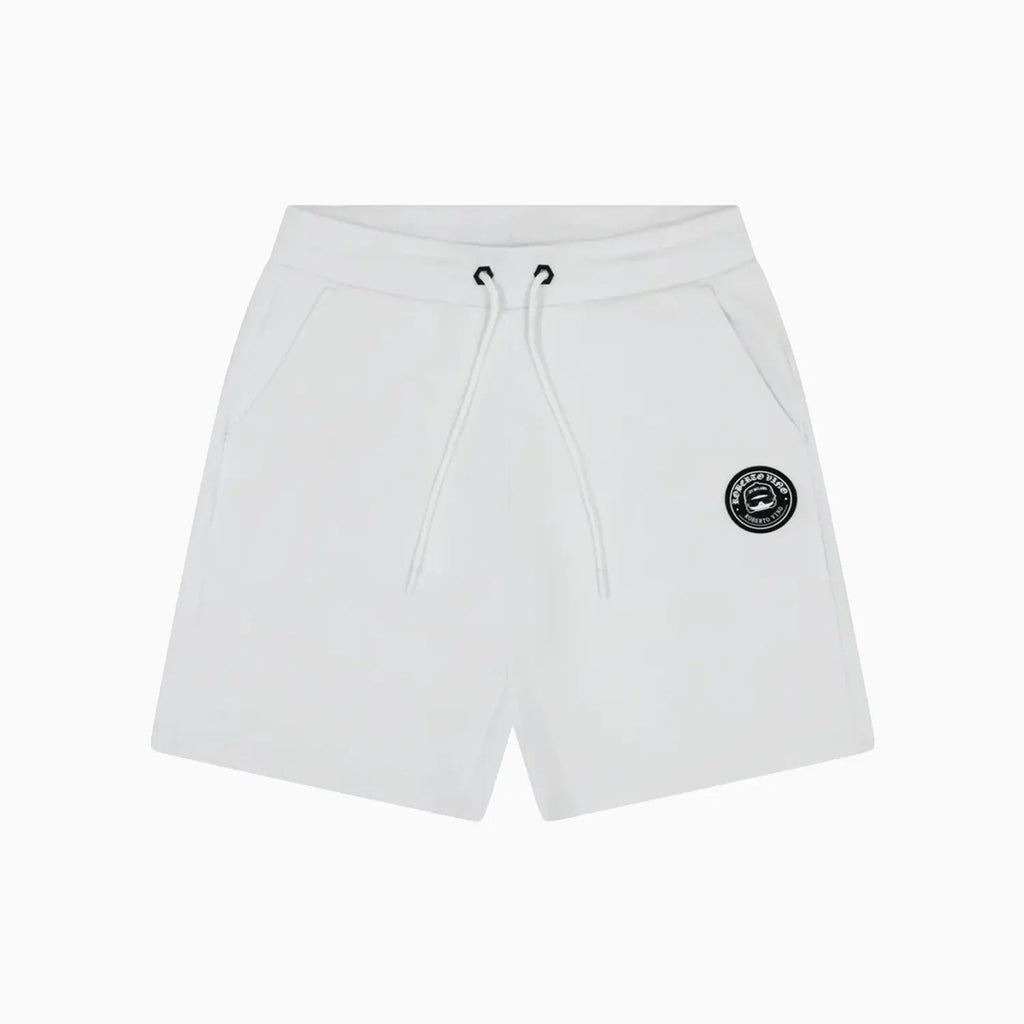 Ensemble coordonné homme blanc avec patch logo minimaliste