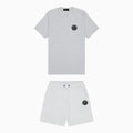 Ensemble coordonné homme blanc avec patch logo minimaliste