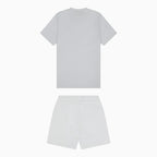 Ensemble coordonné homme blanc avec patch logo minimaliste