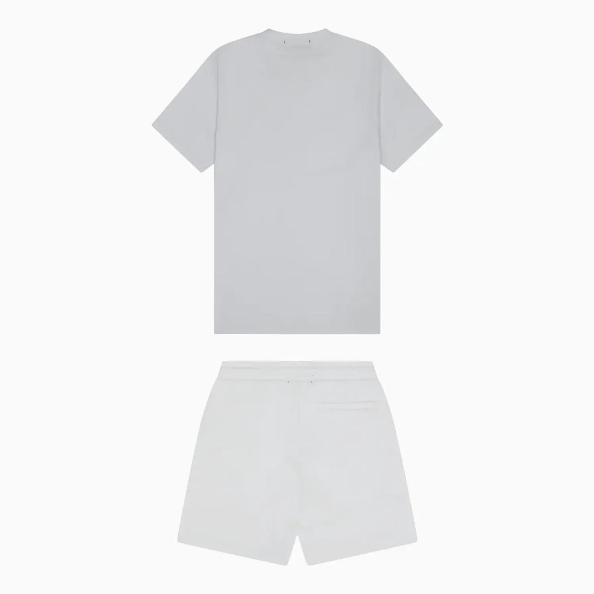 Men's White Minimal Logo Patch Co-Ord Set