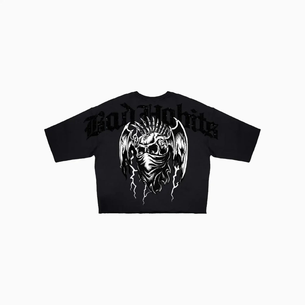 Men's Punk Bad Habits Rhinestones T-Shirt
