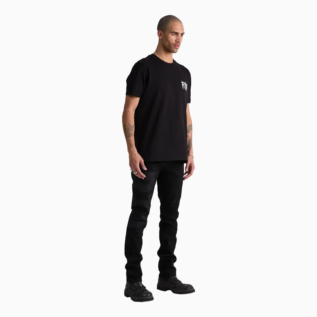 Men's Bryant Black Logo Slim Denim Pant