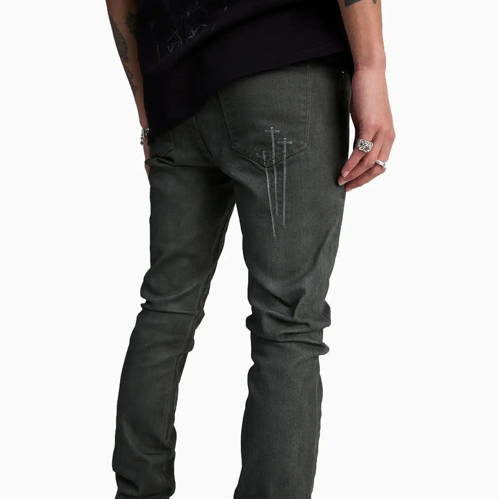 Pantalon en jean triple croix Bryant Dusty Olive pour homme