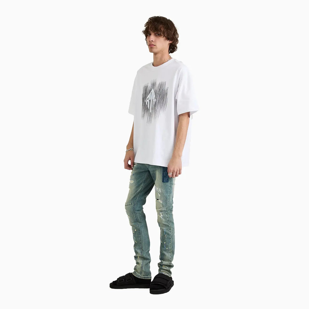 T-shirt ras du cou Colin monogramme gravé pour homme