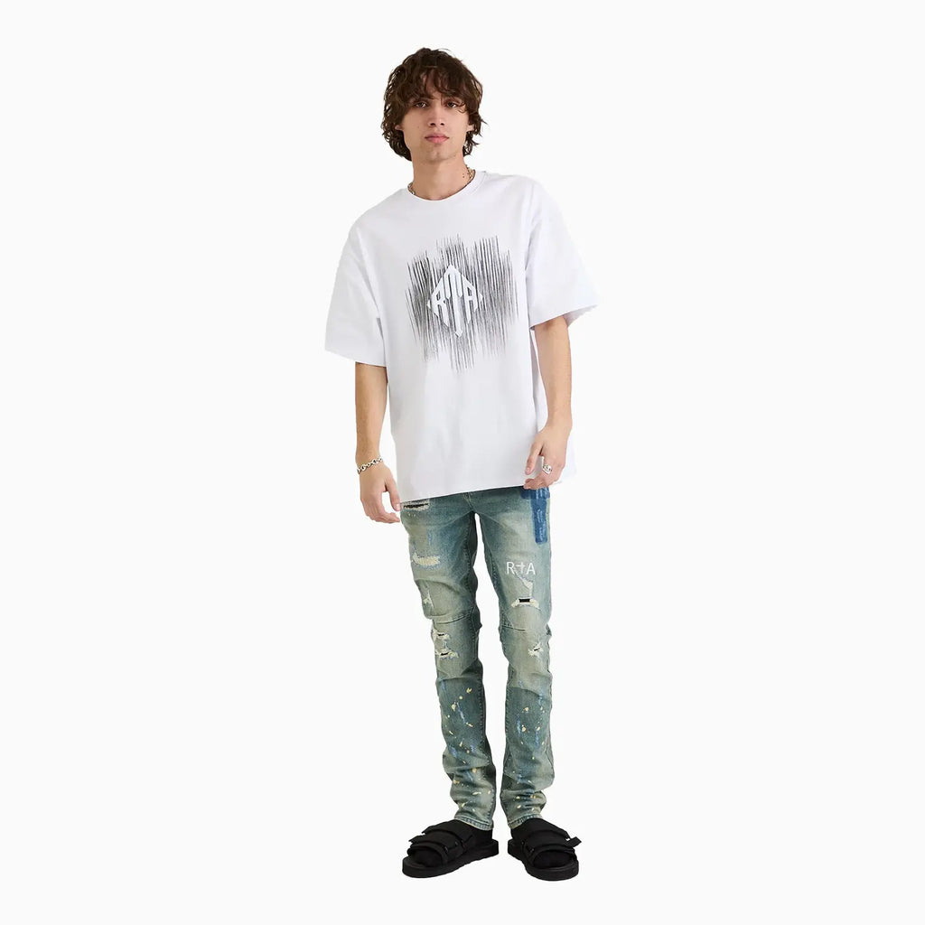 T-shirt ras du cou Colin monogramme gravé pour homme