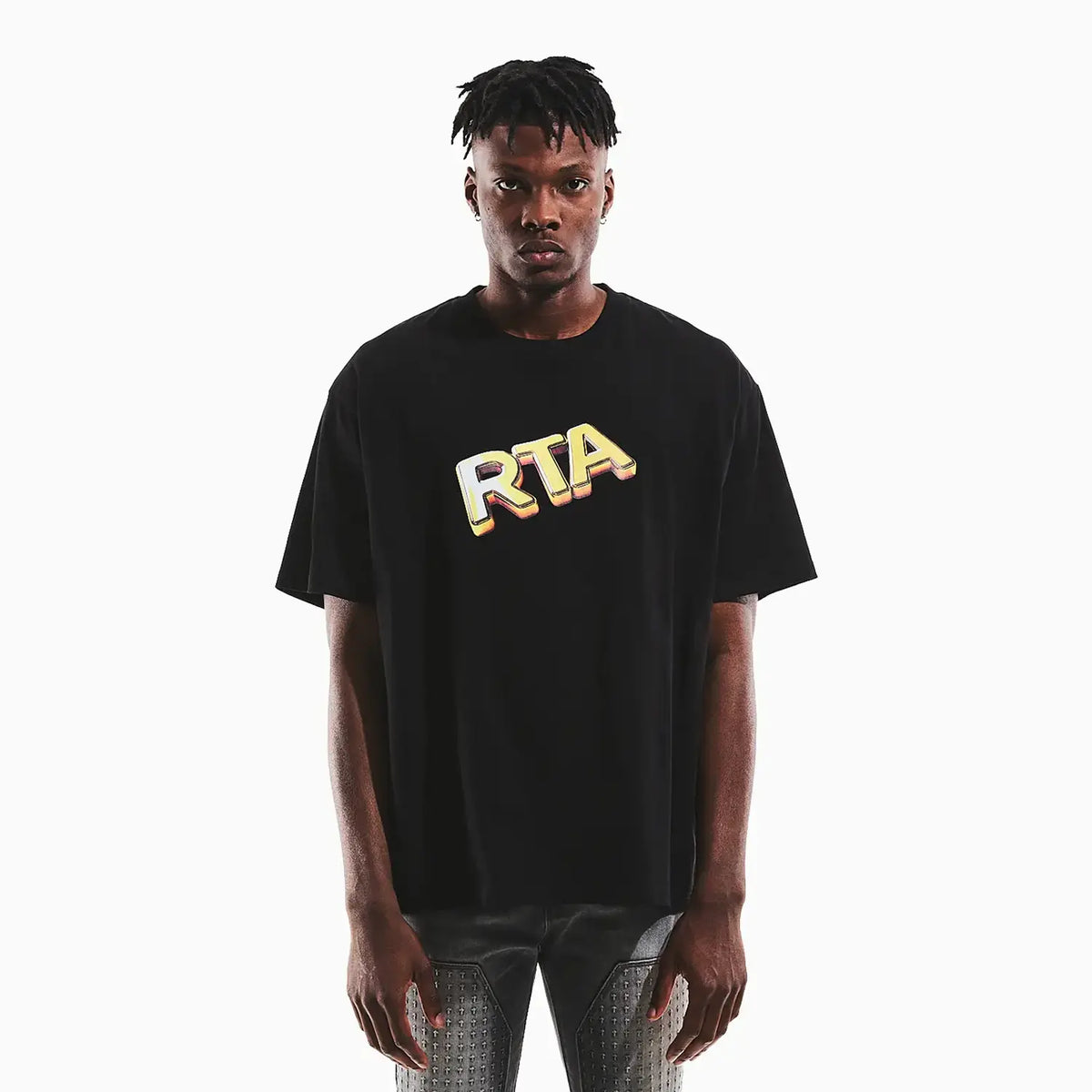 Men's Colin Oversized Black Cash Only T-Shirt