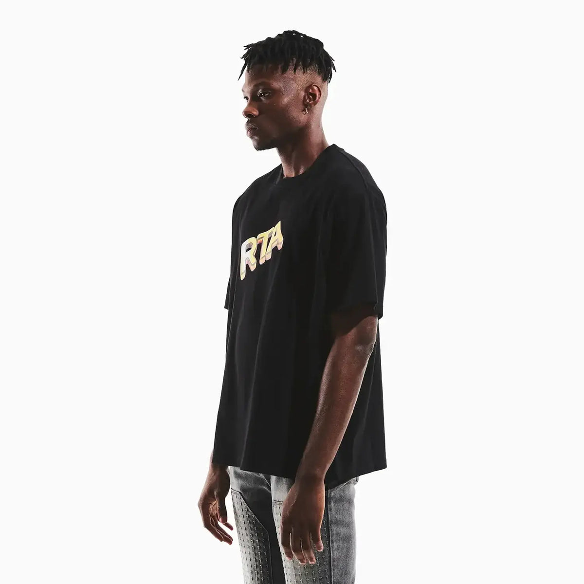 Men's Colin Oversized Black Cash Only T-Shirt