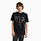 T-shirt homme Liam noir à logo craquelé