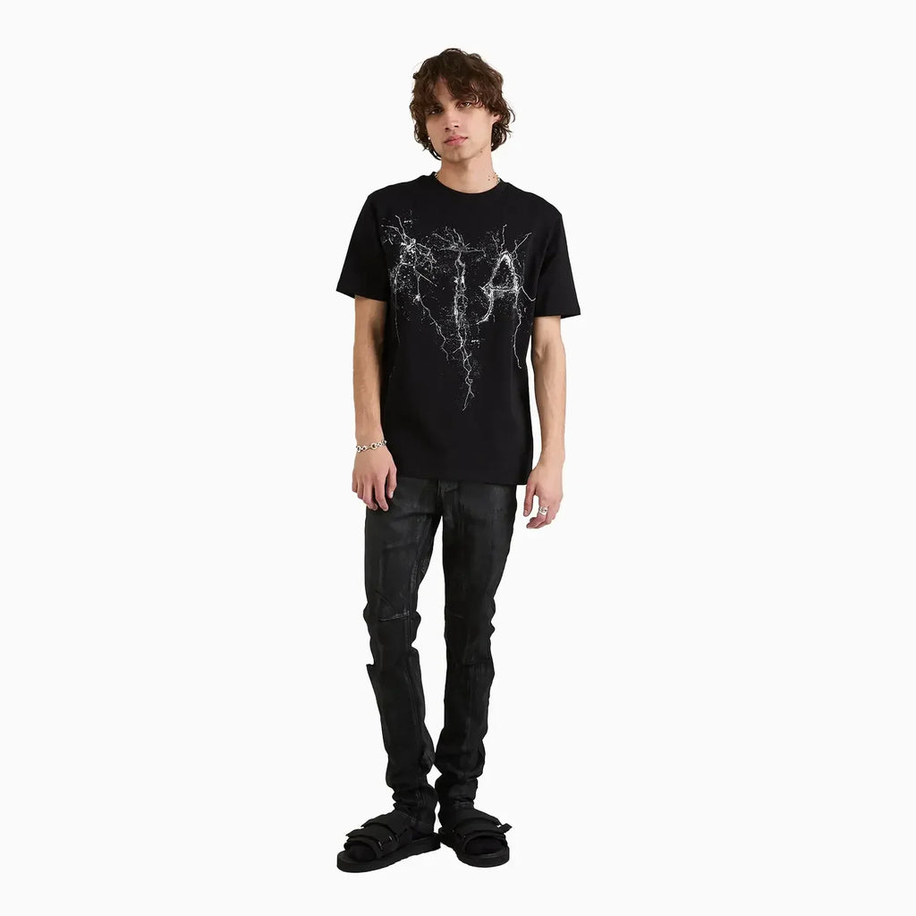 T-shirt homme Liam noir à logo craquelé