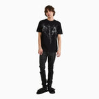 T-shirt homme Liam noir à logo craquelé