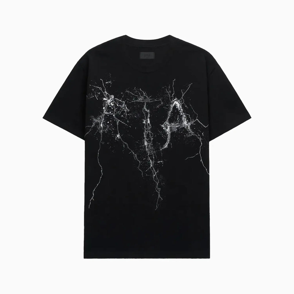 T-shirt homme Liam noir à logo craquelé