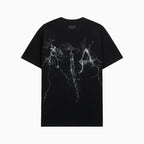 T-shirt homme Liam noir à logo craquelé
